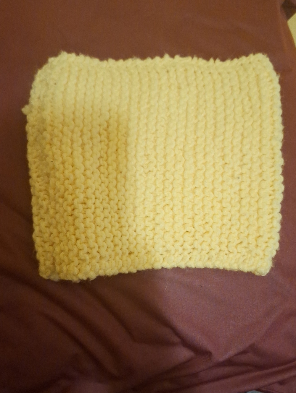 Soft Yellow Knit Woman Or Men Neck Warmer